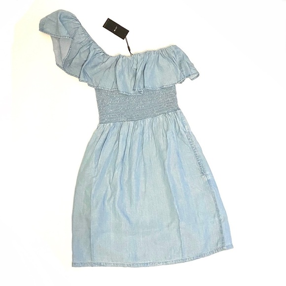 Joe's Jeans Dresses & Skirts - One shoulder chambray dress